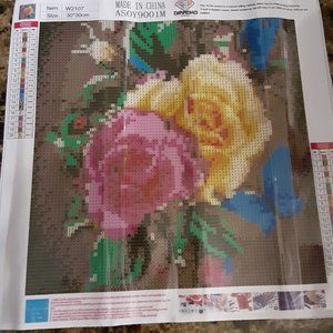 DIY Diamond Rhinestone Painting Flower NEW